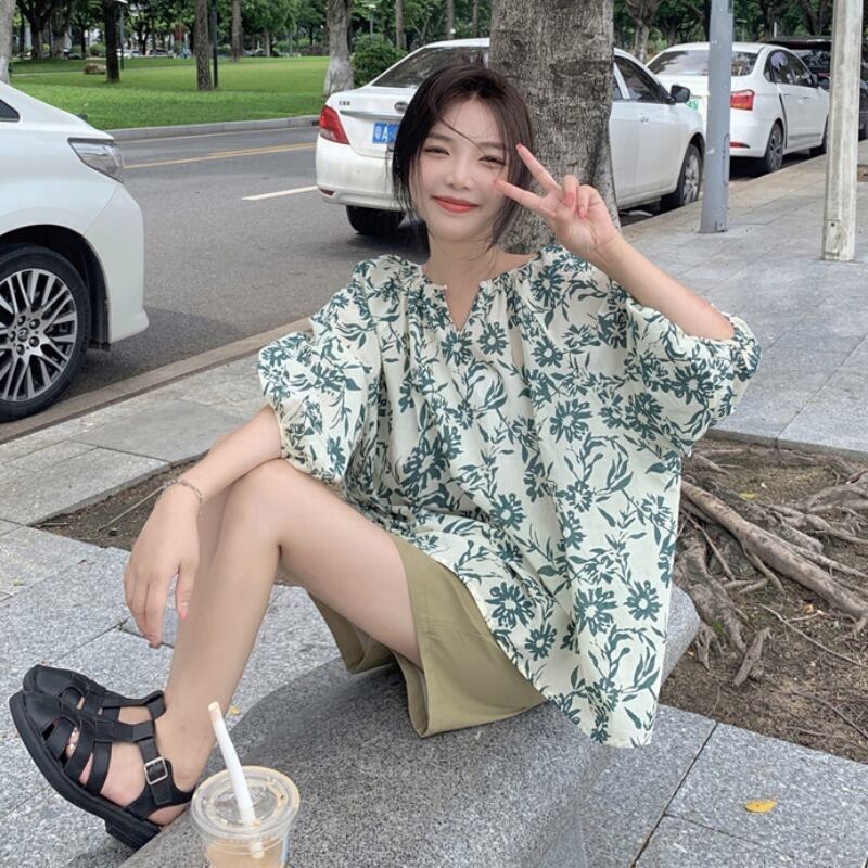 パンツ サマースタイルスタンダードフローラルシャツ ショーツ レトロ 夏物 ブルマー 花柄 1号婦人65687561559