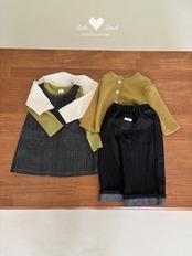 韓国子供服 / LALALAND / 26Autumn / ロールアップ デニムパンツ / 秋服 / キッズ *XS~XL*