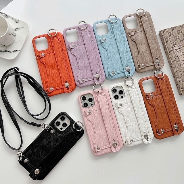 【新型i Phone15シリーズ対応】全8色多機能レザーiPhoneケース【01】