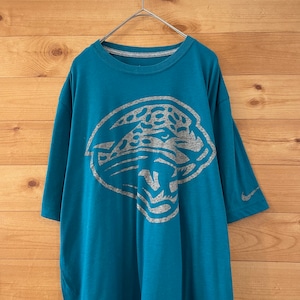 【NIKE】NFL ジャガーズ Tシャツ XL ビッグサイズ ロゴ Jacksonville Jaguars us古着 アメリカ古着