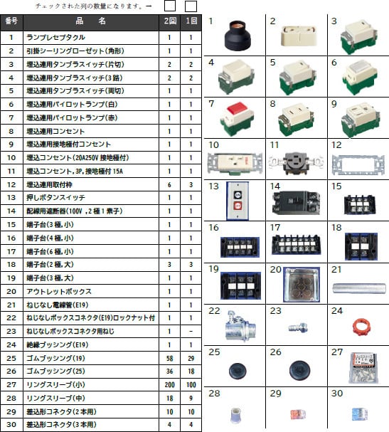 第1種電気工事士 技能試験練習セット-