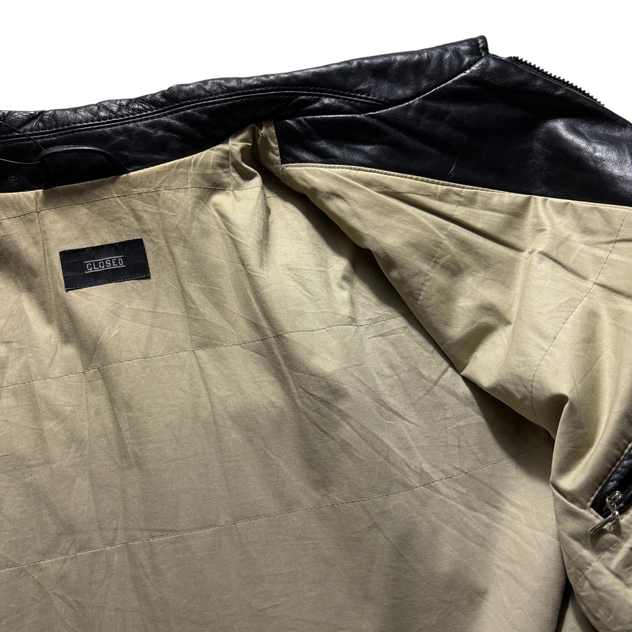 CLOSED black leather sports jacket