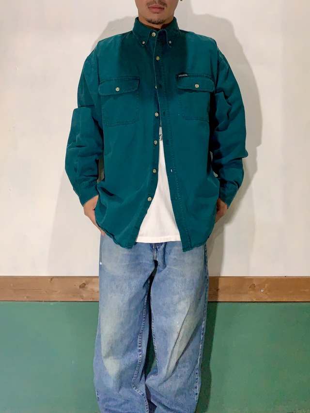 90's Dickies Work Cotton Shirt【L】