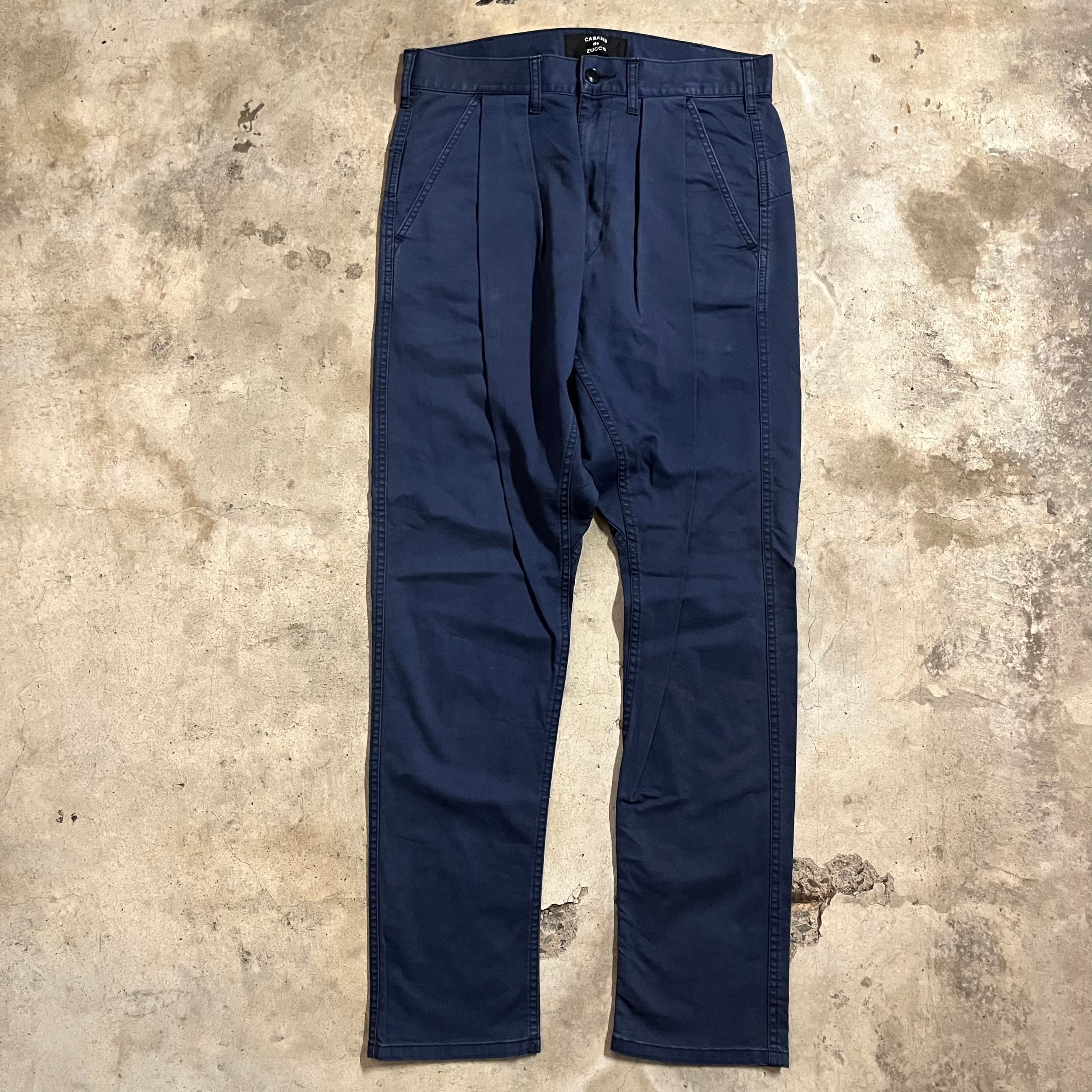 〖CABANE de ZUCCA〗2tuck wide denim pants