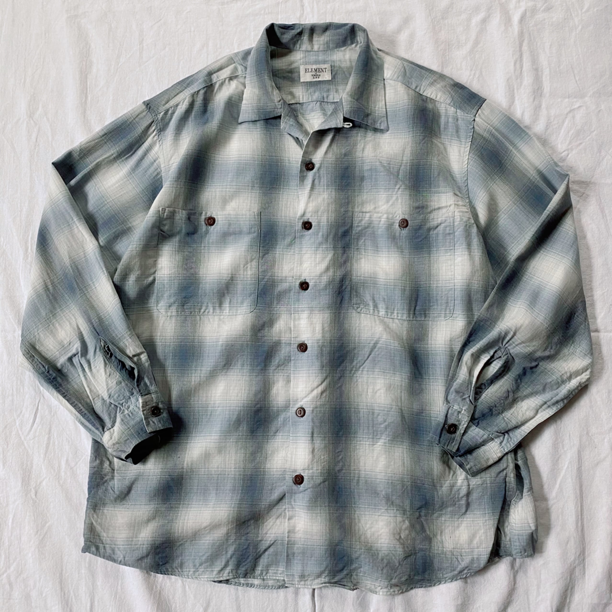 90s old stussy オンブレ レーヨン 開襟 シャツ vintage