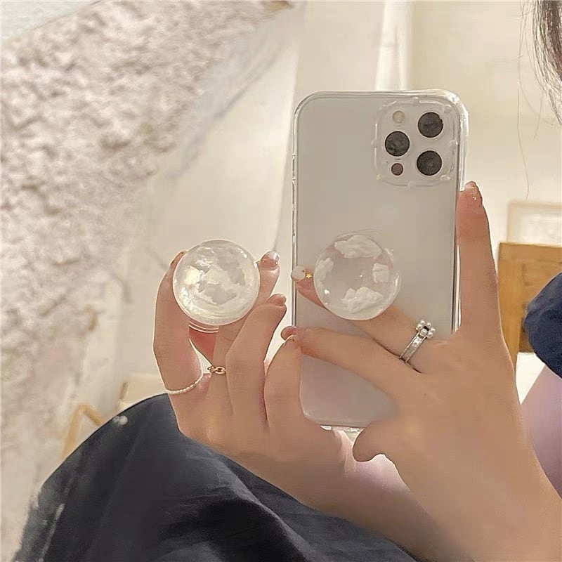 日本未入荷 白 ポップソケット スマホアクセサリー iphone androidスクエア韓国