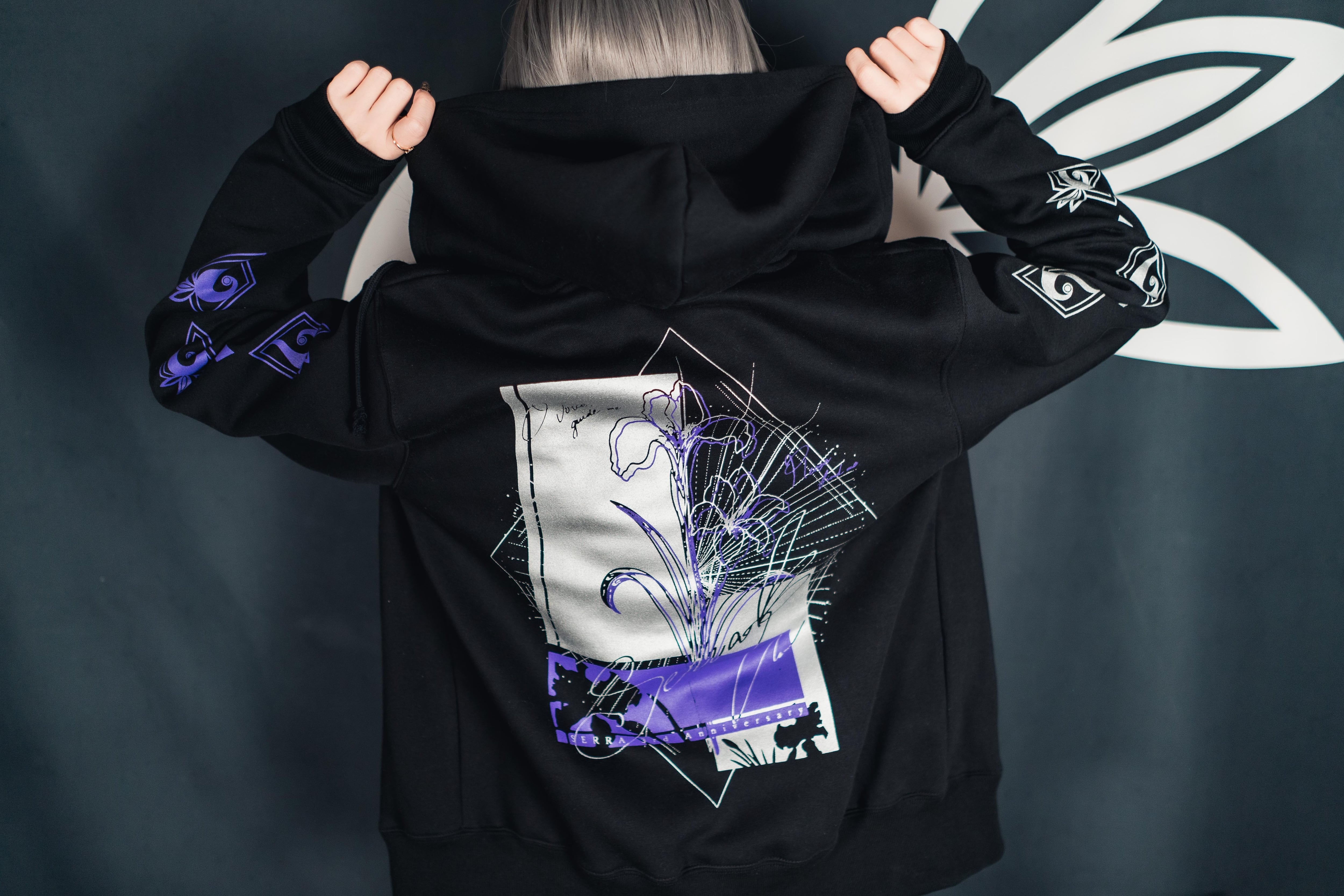 受注生産限定】3周年記念アイリスジップアップパーカー (BLACK