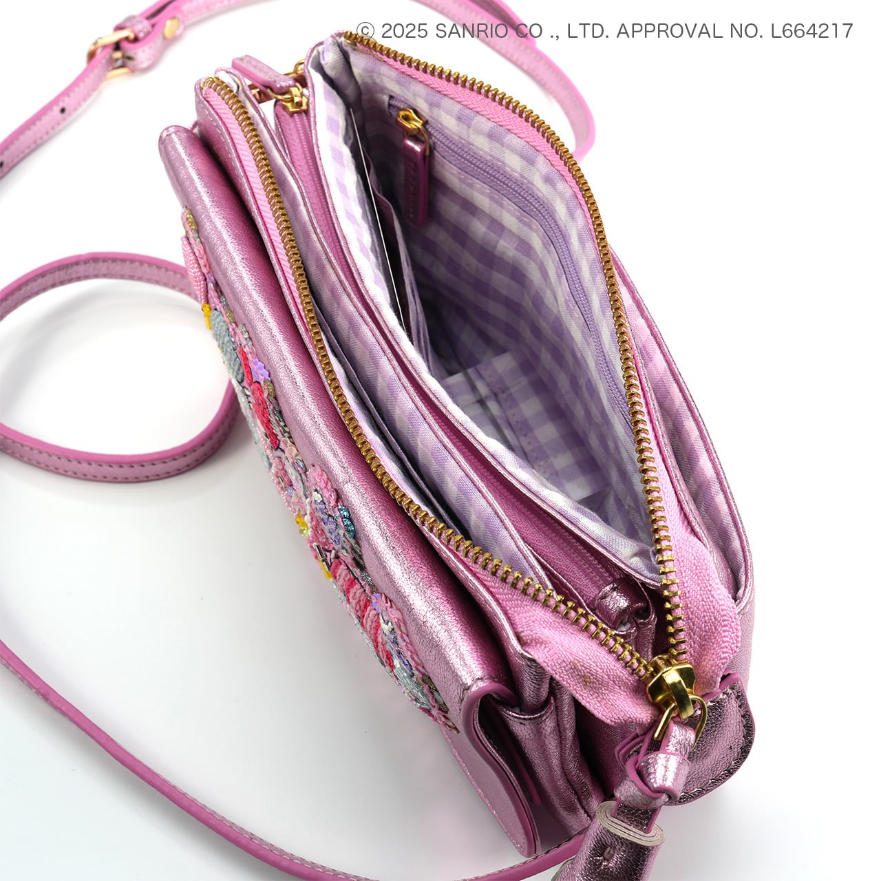 お財布ポシェット Sanrio characters / Carnival Dream (Metallic Pink