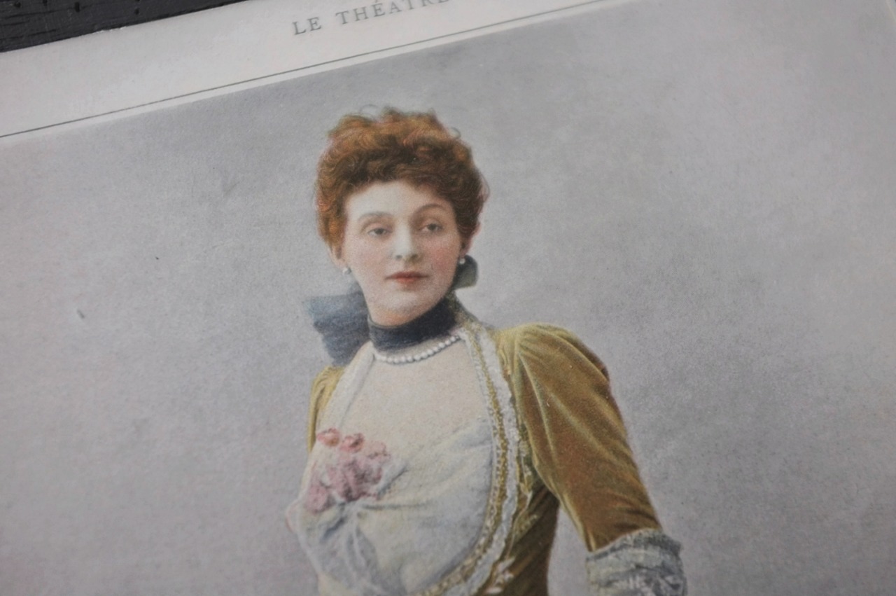 1900s Le Théâtre フランス ベルエポック的女優たちのポートレート Réjane アンティーク