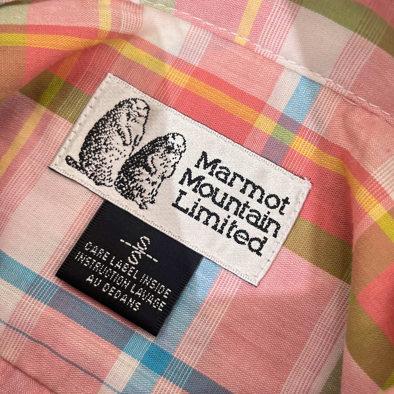 Marmot Mountain Limited マーモットマウンテンリミテッド チェック BD ボタンダウン 長袖シャツ S/ピンク系 レディース ラッコタグ