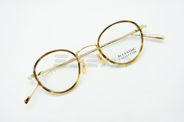 BJ CLASSIC メガネ PREM-114CW NT C-6-16 ボストン セルロイド チタン クラシカル 丸メガネ BJクラシック 鯖江 日本製 正規品-4枚目
