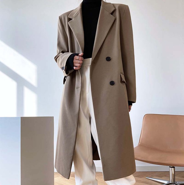 ロングライトチェスターコートK0386