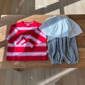 韓国子供服 / 26Autumn / 〖取寄〗neu / マルチボーダーTシャツ / ユニセックス / キッズ服 *XXS~L*