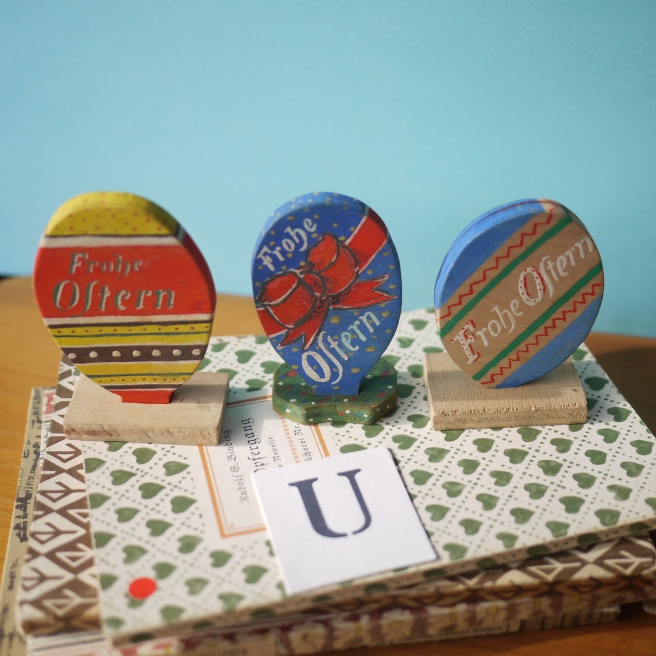 板絵飾り イースターエッグドイツ Märchen-Holzbild | こりすのパン屋