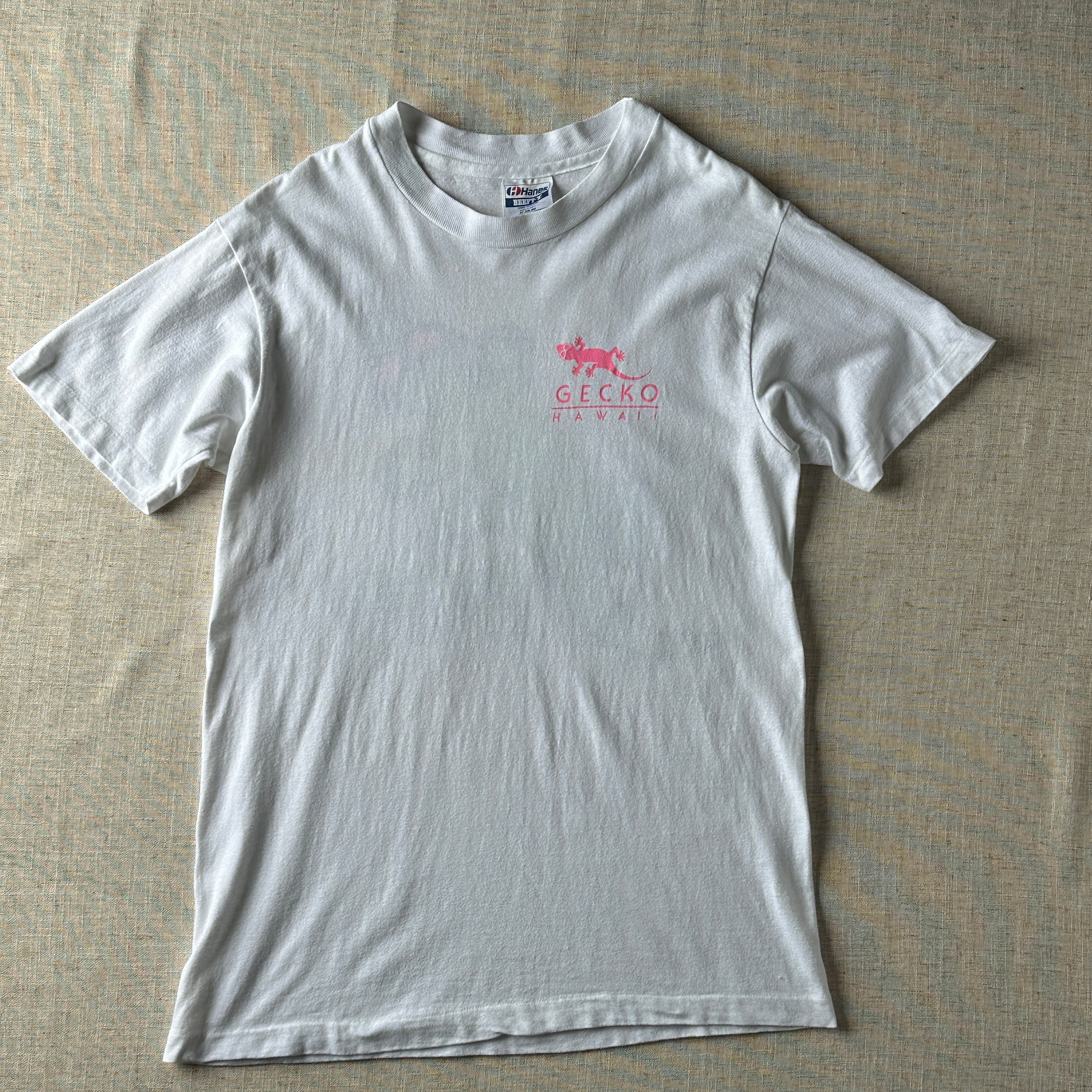 1989 GECKO HAWAII Print T-Shirt Made in USA / Unisex M