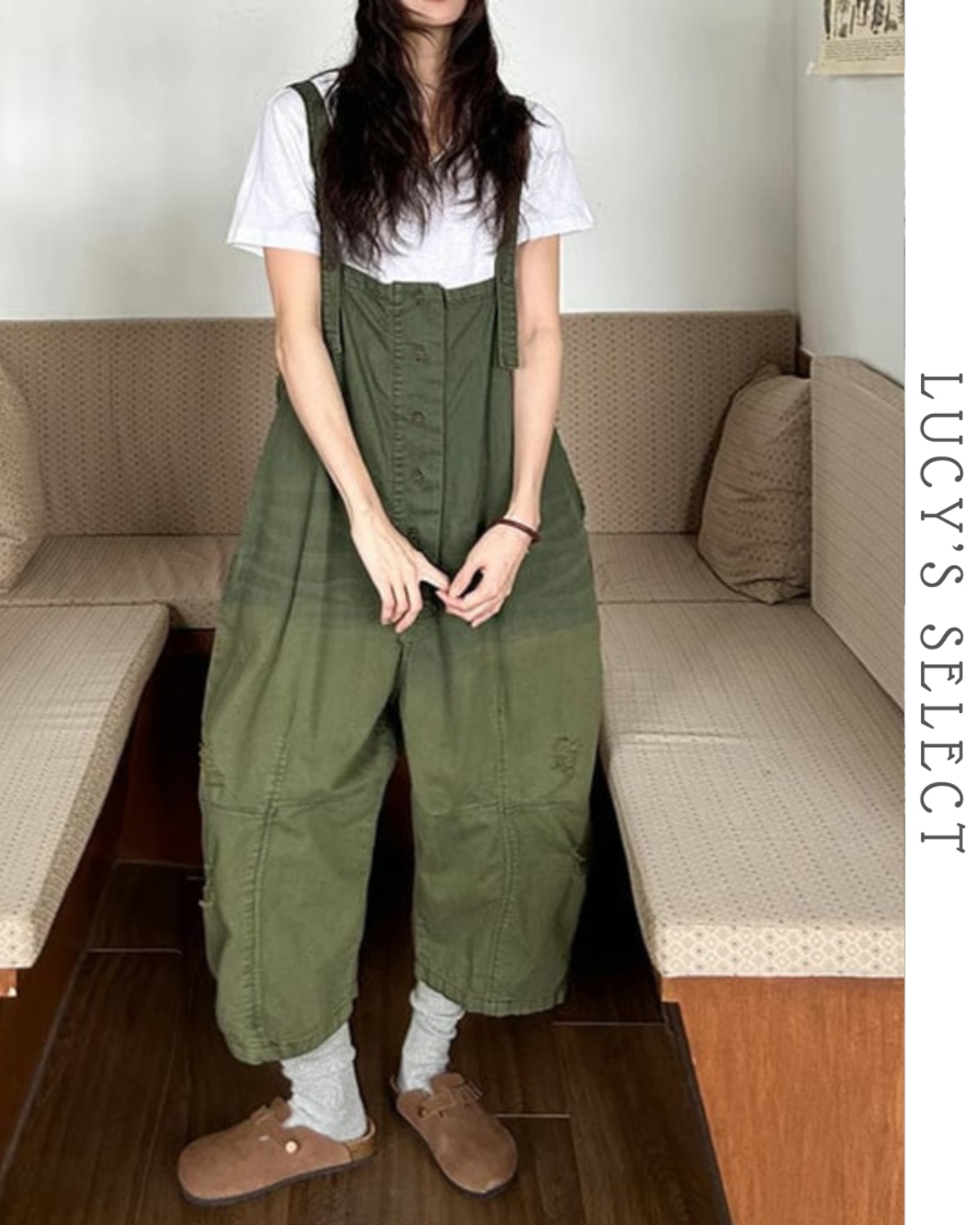 Washed Army Overalls A1762 | Lucy's Select