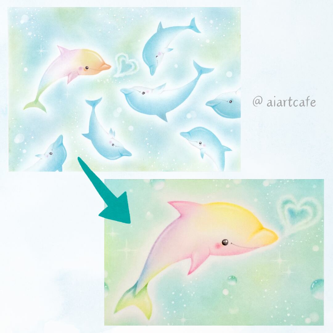 パラダイス】 イルカ くじら ヒーリングアート 愛 虹 インテリア