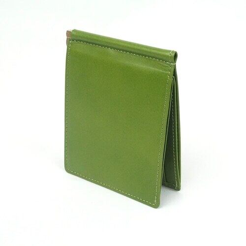 103709バンタンレザー札バサミ(グリーン)