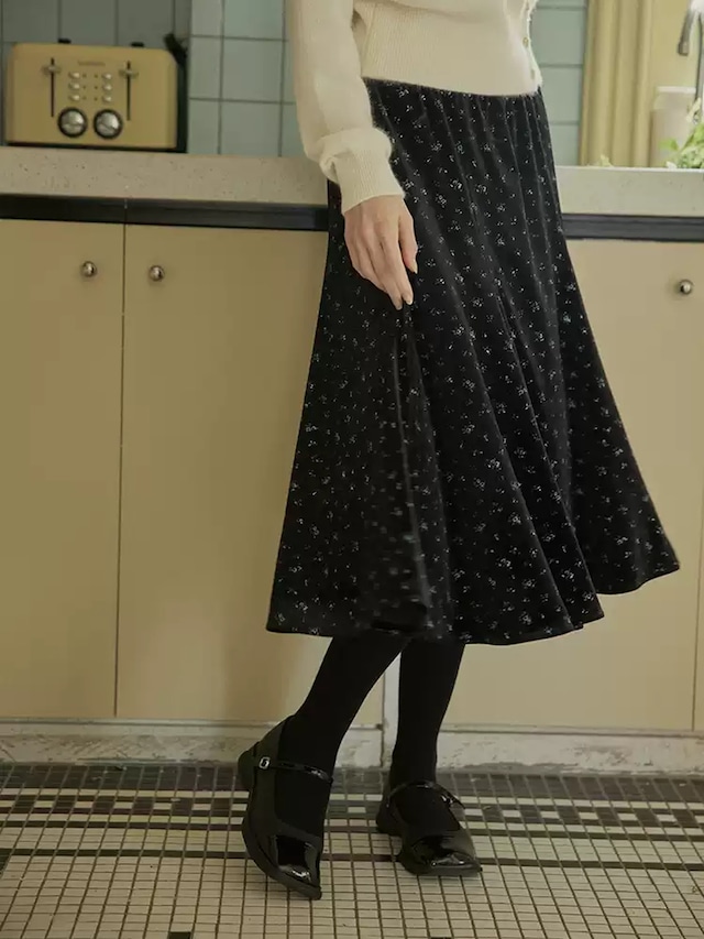 【M0123】Velvet A-Line Skirt