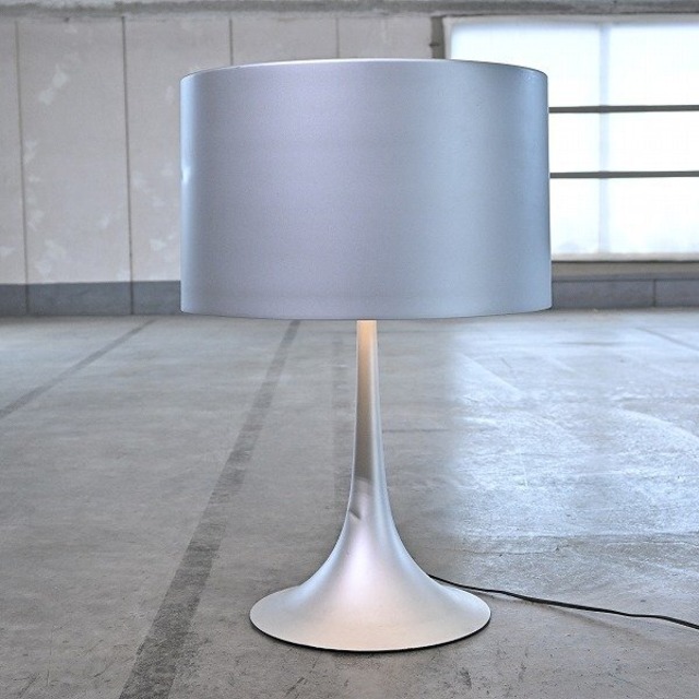 2004年製 FLOS 20万「SPUN LIGHT T2」スパンライト テーブル ランプ 照明 調光 アルミニウム セバスチャンロング スプーンSebastian Wrong【中古家具/中古インテリア/USED家具ユーズド家具/リサイクル】