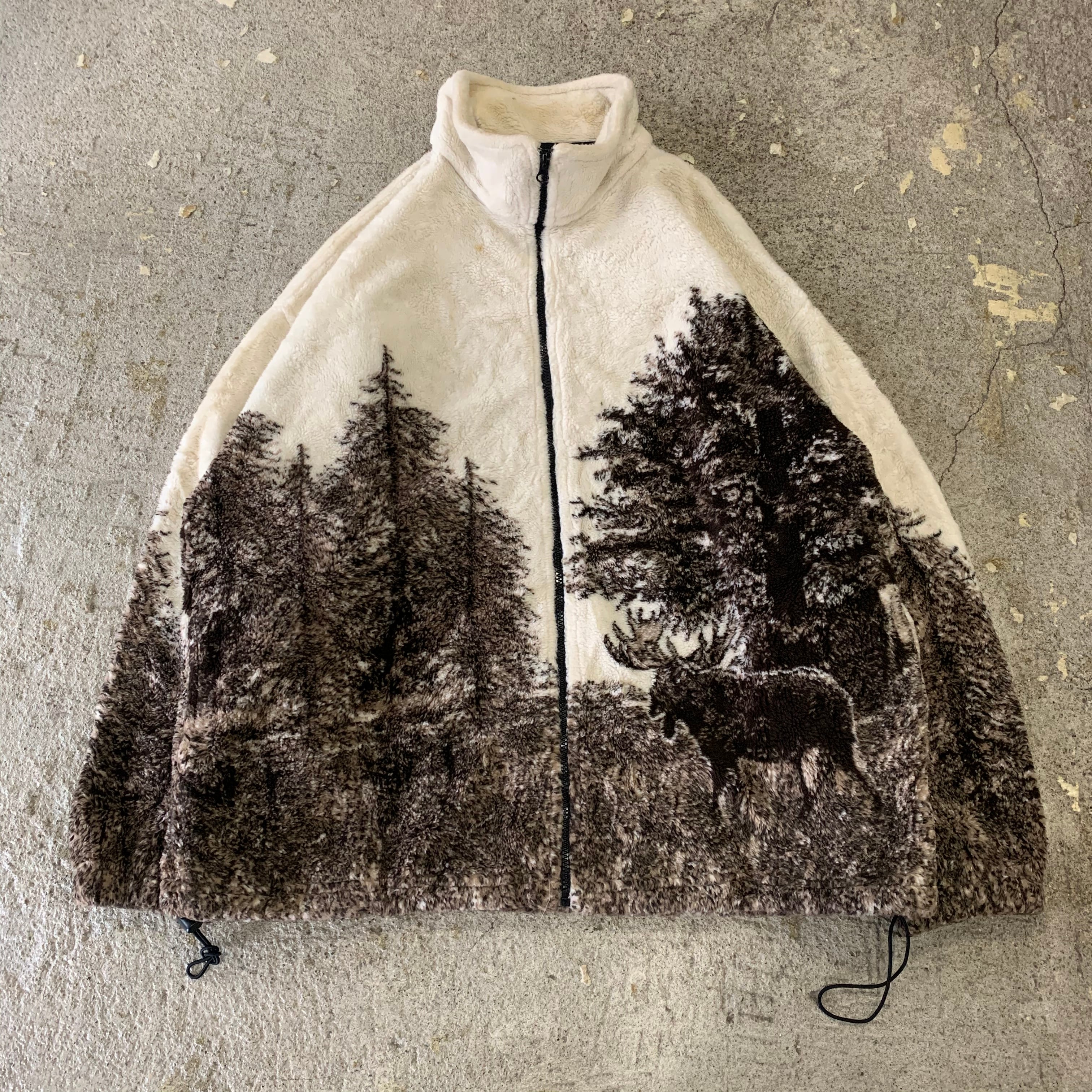 最終価格????????us vintage bear fleece jacket.