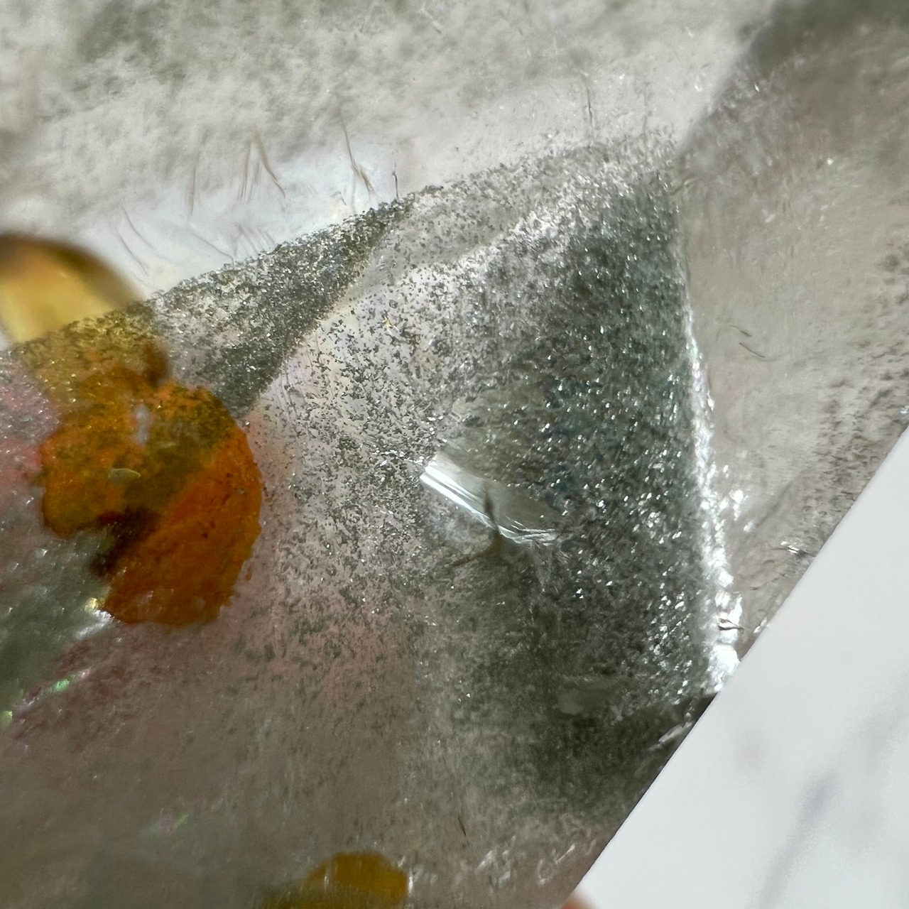 グリーンファントムポイント1*ファントムクォーツ*天然石インテリア*置き物