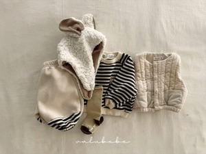 【valu bebe】パディングベスト アイボリー 70〜80cm  241245