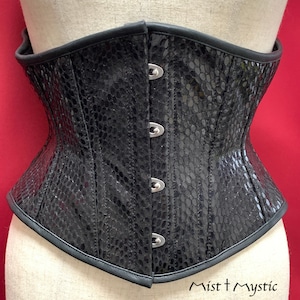 leather corset 【FAKE PYTHON】18inch