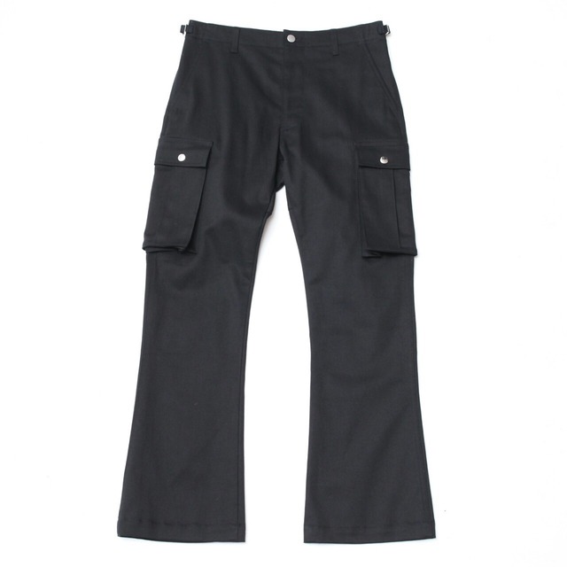 NCV BLACK FLARE CARGO PANTS | ncv_project_official