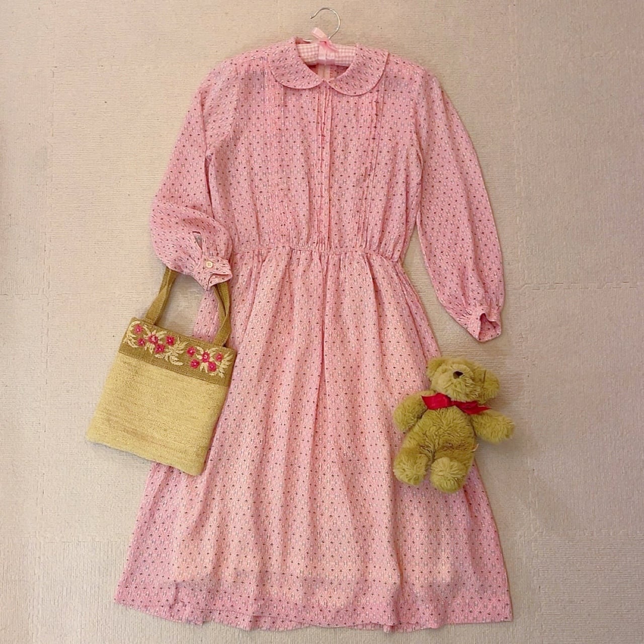 pink provencal floral one-piece