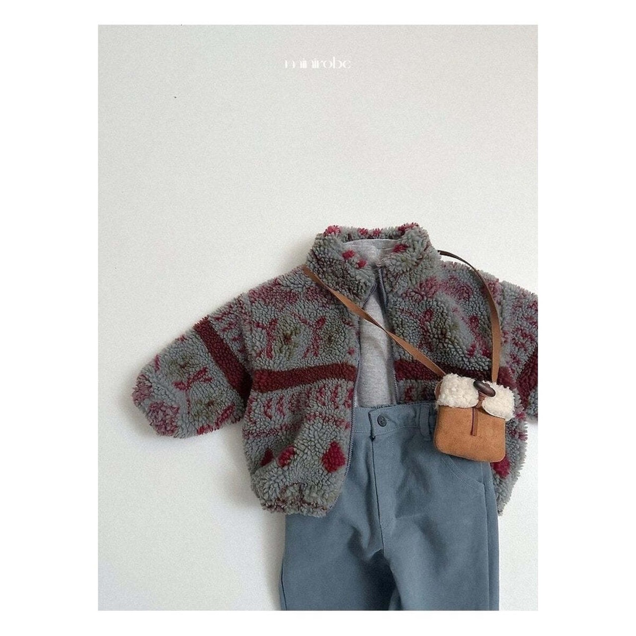 【取寄】minirobe エディダブルジップアップ｜冬服｜韓国子供服