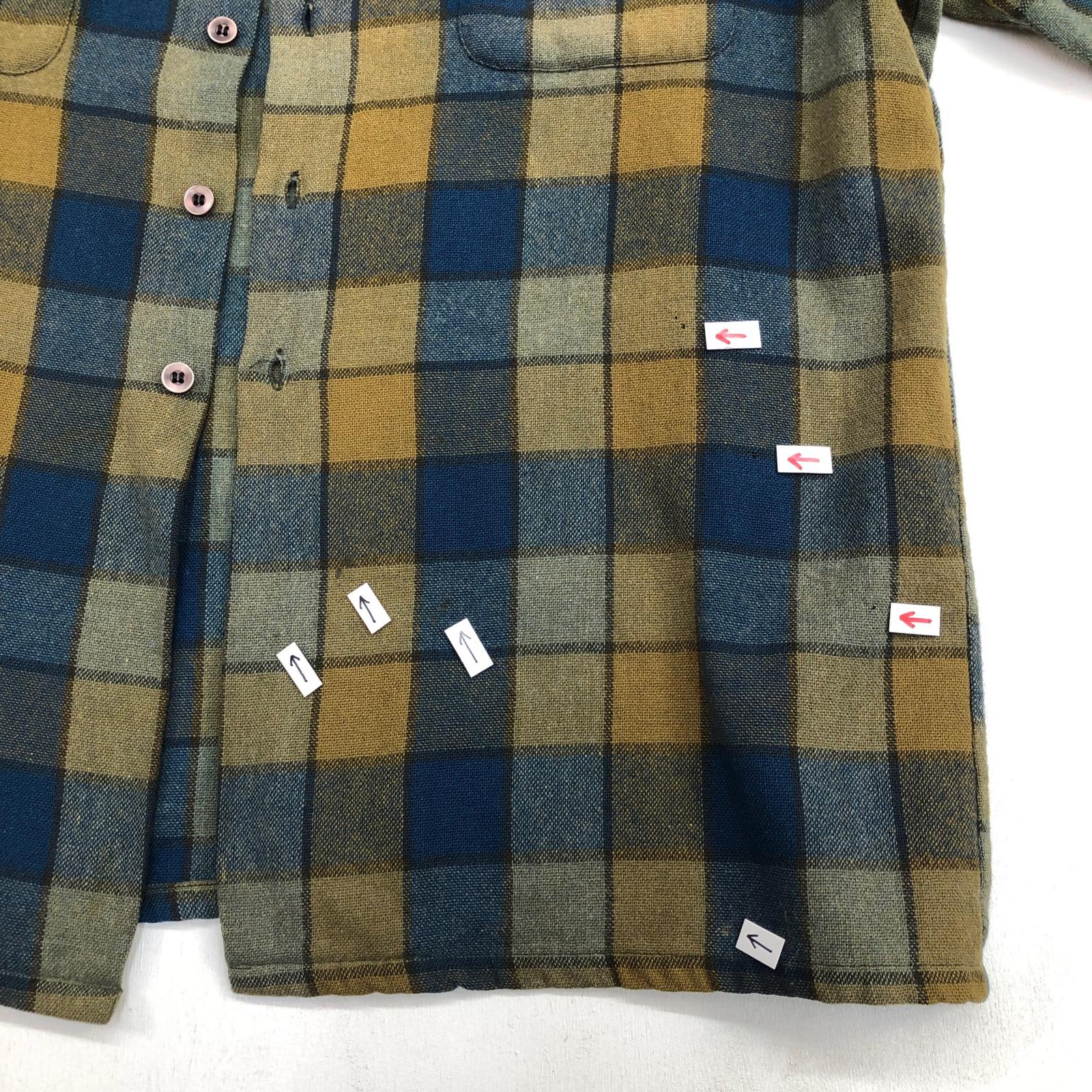 McGREGOR マクレガー 60- 70年代 チェック ウールシャツ XL 表記 タグ