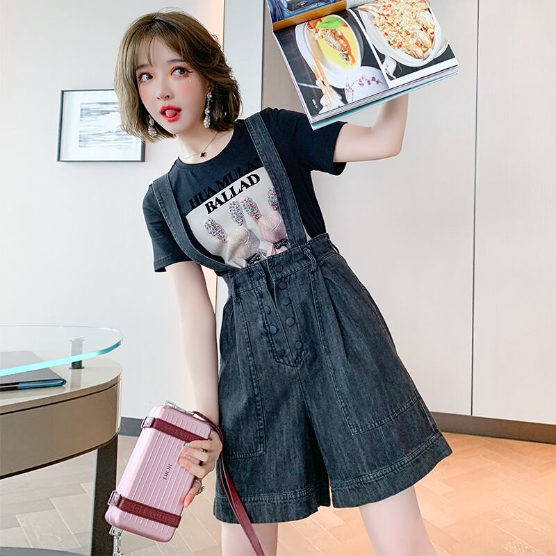 ハイウェストウェスト薄手ルーズオーバーオール サマー 夏物 MIUCO14438500297