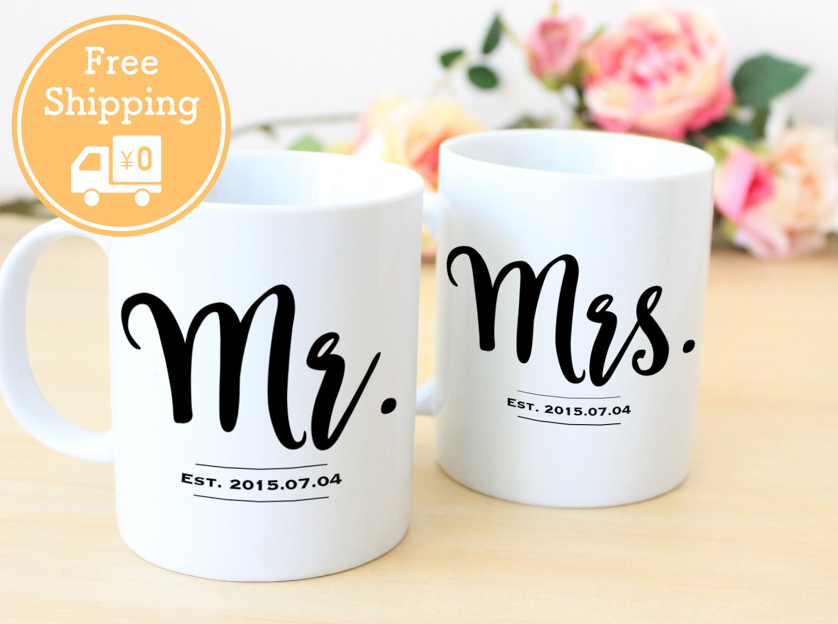 オーダーメイド 名入れペアマグカップ【Mr.&Mrs.】│結婚祝い | DIY