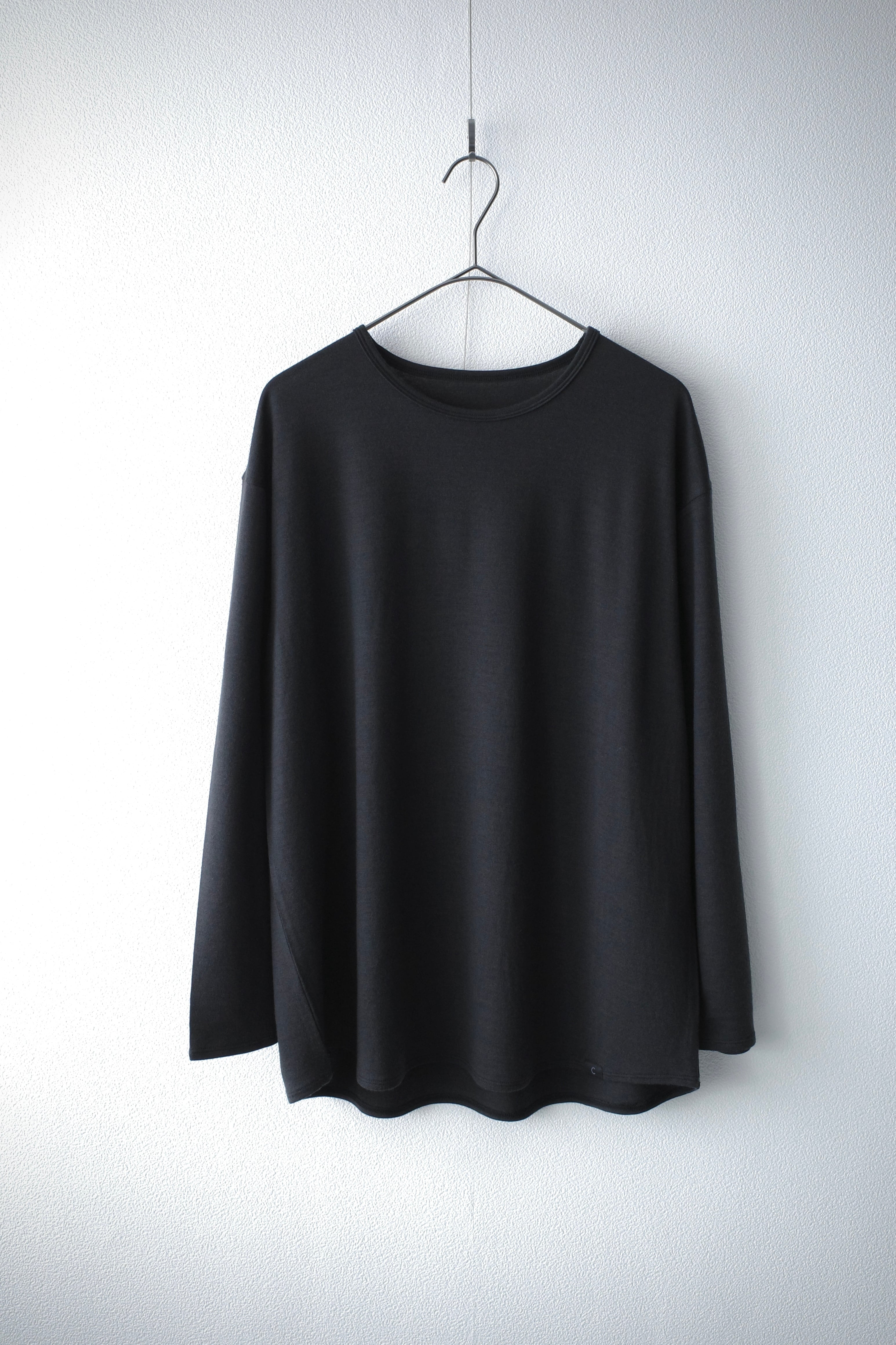 <予約商品>Super120s Washable Wool Jersey / L/S Tee (DARKNESS)