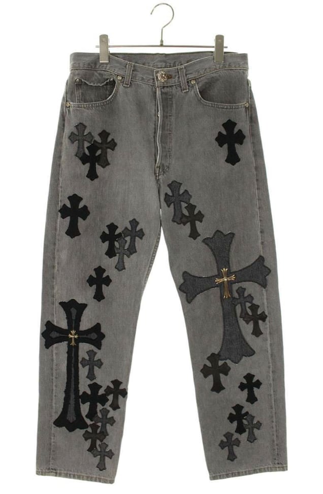 CHROME HEARTS クロムハーツ デニムパンツ ラージChクロス デニムパンツ ジーパン ジーンズ