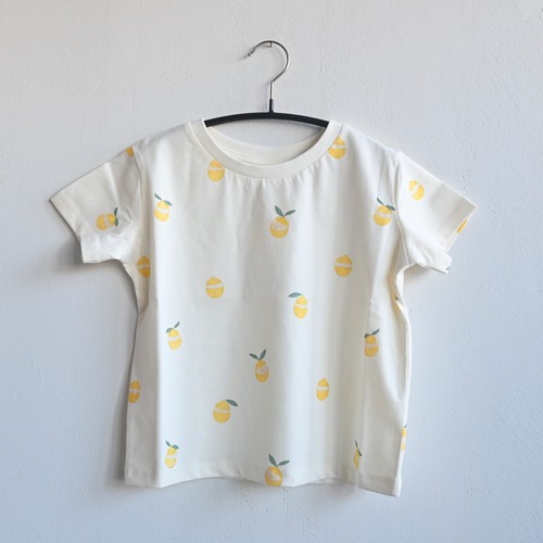 《STUDIO BOHEME 2026SS》TSHIRT ESSENTIAL / OFF WHITE & LEMON / 36M・4Y