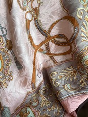 MADE IN ITALY pale pink silk scarf-5228-4