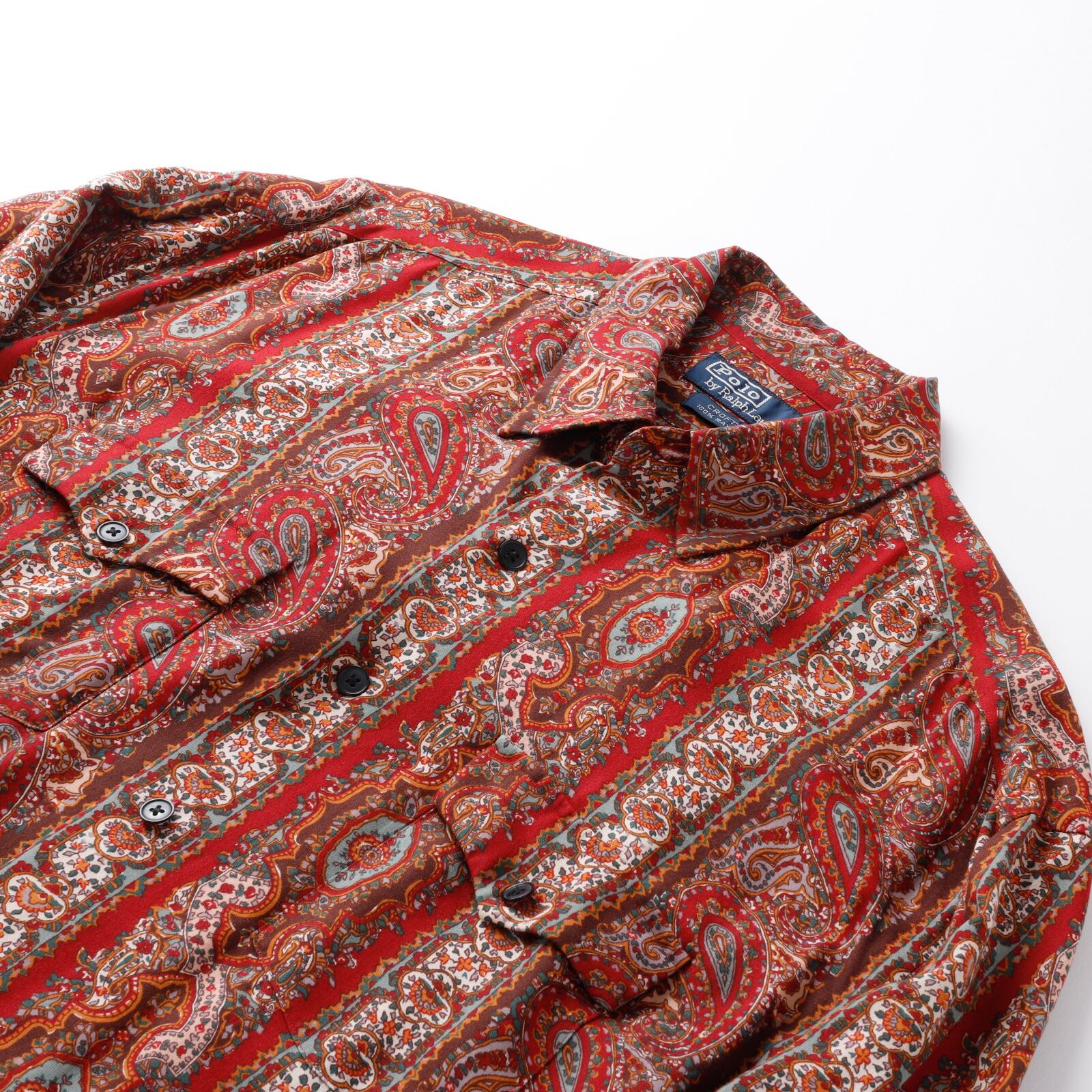 極美品】90s Ralph Lauren special rayon shirt big size L/S 