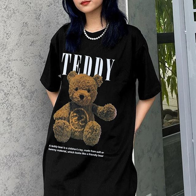 ユニセックス Tシャツ 半袖 クマちゃん ベアー プリント