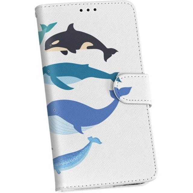 igcase iPhone SE 2020 専用ケース カバー 手帳 iphone7 iphone8 共通対応 スマコレ 手帳型 レザー 手帳タイプ 革 スマホケース スマホカバー 015822 魚 くじら シャチ 142