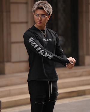 RHINE STONE SHIRTS BLACK【BB24501】