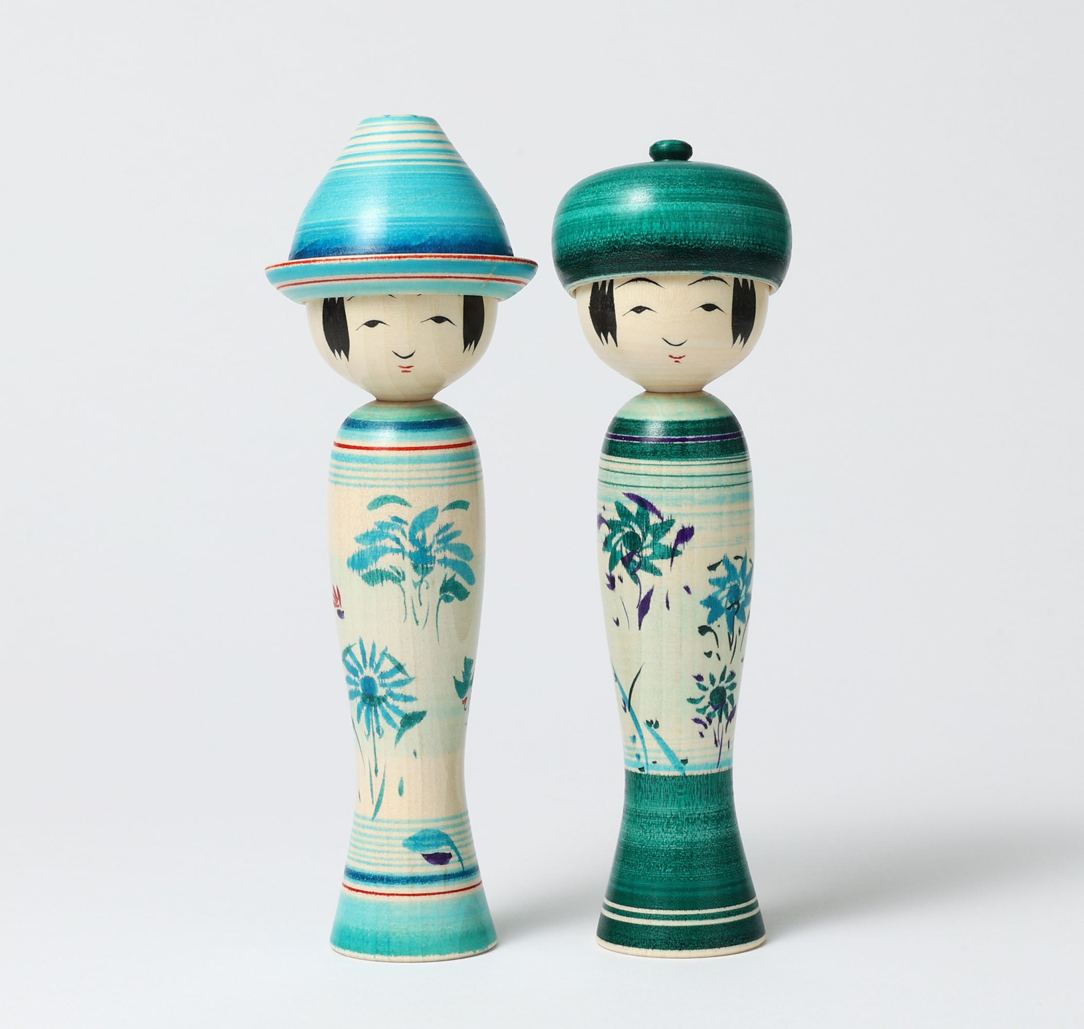 大沼秀顕 帽子こけし 3本セット 鳴子 伝統こけし 帽子こけし Boushi-hat kokeshi doll | 大沼秀顕工人 Hideaki OHNUMA