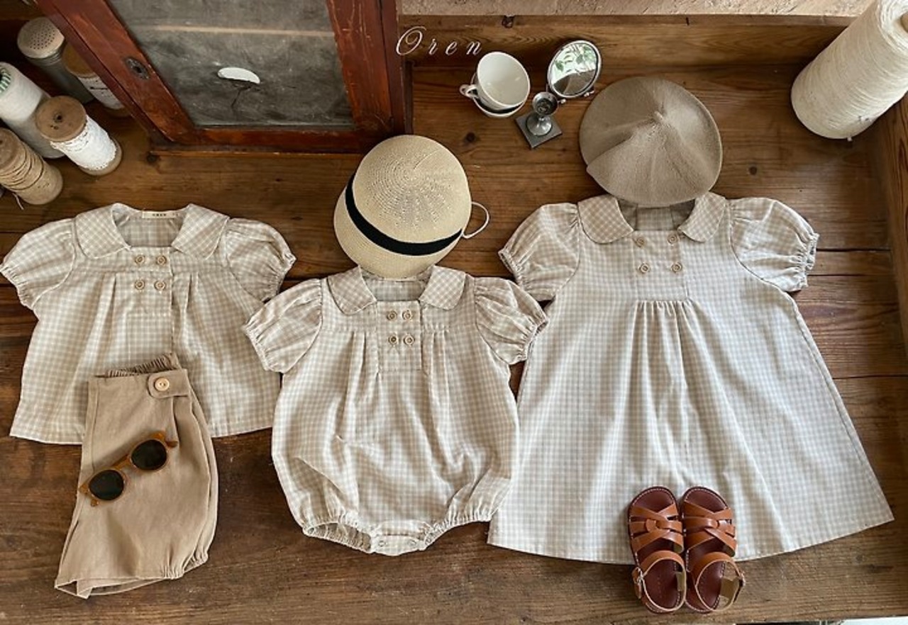 [Oren] Noah Double Button Set Bok Bebe / [오렌] 노아더블버튼상하복베베