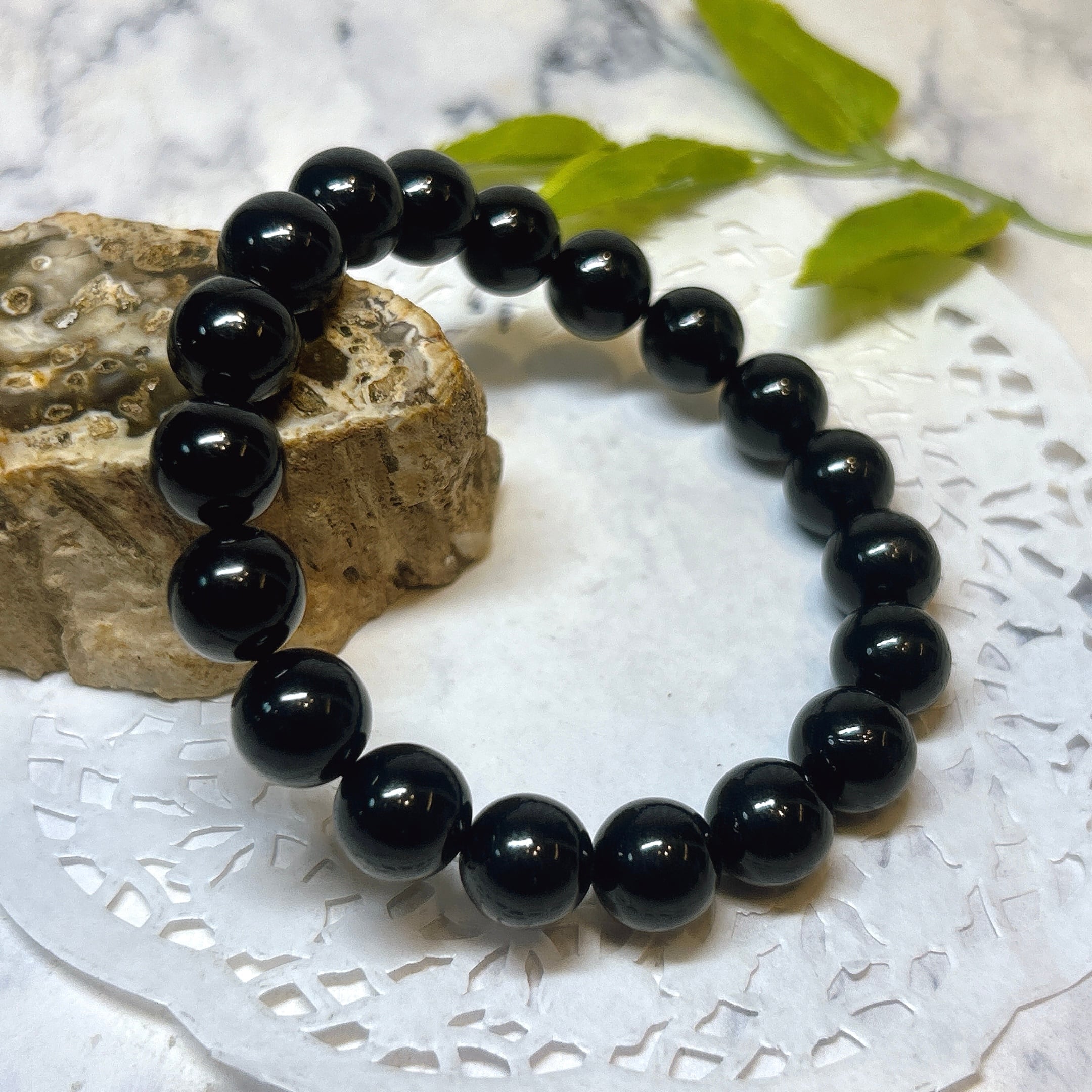 連材】黒珊瑚 サンゴ コーラル 10mm ビーズ連 アクセサリー素材 天然石