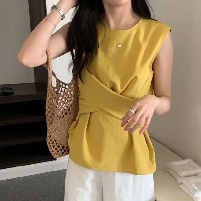 リネンツイストウエストトップス