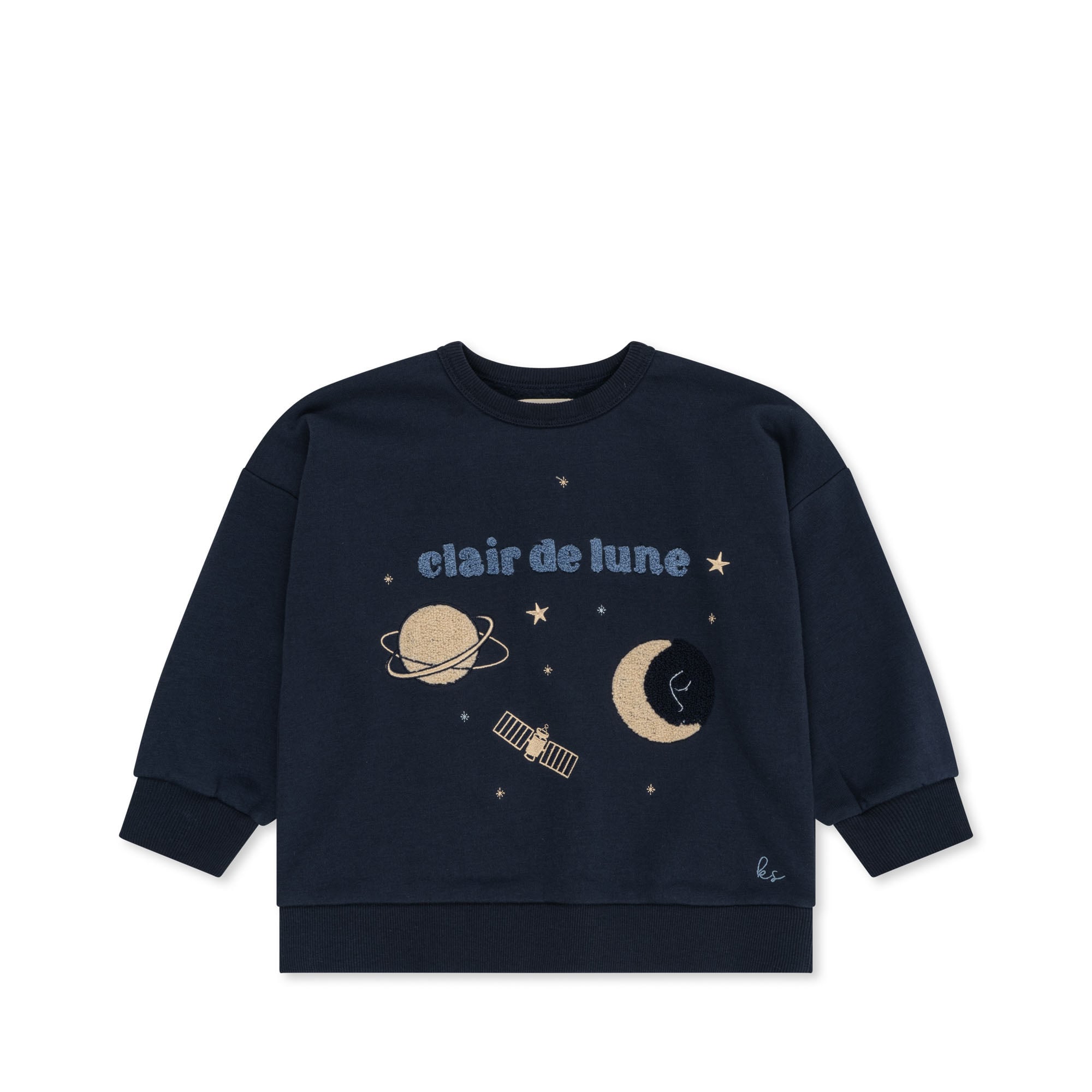 LOU SWEATSHIRT TOTAL ECLIPSE【Konges Sloejd コンゲススロイド】長袖 スウェット トップス 宇宙 月 moon