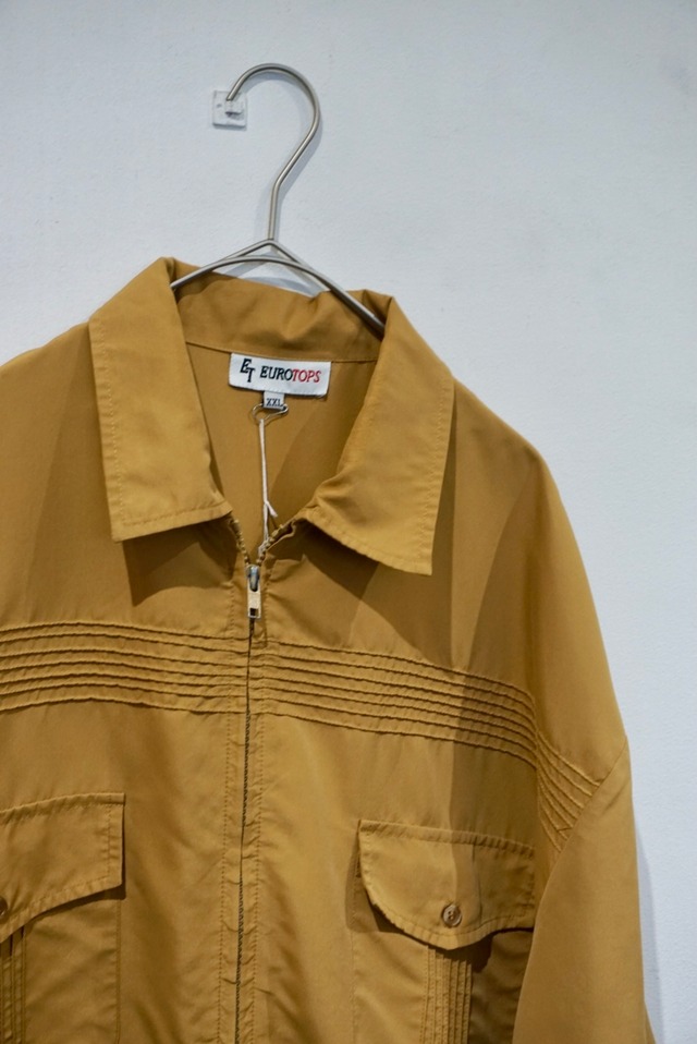 polyester s/s zip shirt