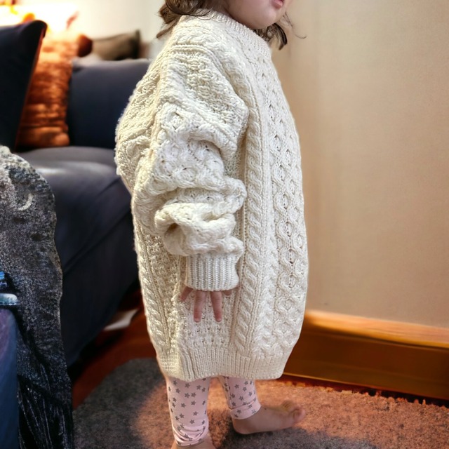 【KIDS】Ivory cable knit
