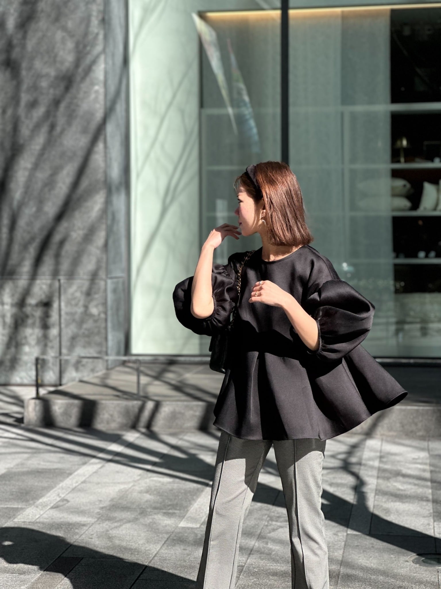 ⭐︎新品タグ付き☆HEYON マカロンブラウスブラック 